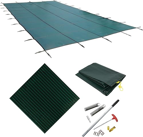 Blue — Blue Wave 18-Year Mesh 18-ft x 36-ft In-Ground Pool Safety Cover - Green
