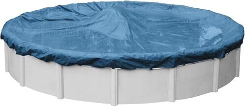 Robelle — Robelle 24 ft Heavy Duty Blue Winter Pool Cover for Above Ground Pools, 4 ft Ove
