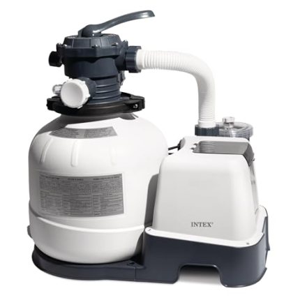 INTEX — INTEX 2,100 GPH Krystal Clear Sand Filter Pump and Saltwater Pool Chlorine Syste