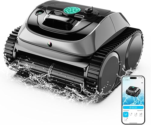 (2026 Upgrade) WYBOT C1 Pool Robot Vacuum for Inground Pools, 4-in-1 Cordless Robotic Pool Cleaner Lasts 150min, Triple-Motor up to 1,614 Sq.ft, Smart APP Support, Auto Wall & Waterline Cleaning