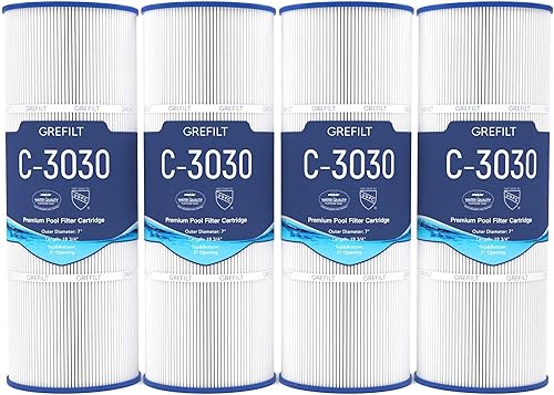 C3030 Pool Filter Cartridges, Compatible with Hayward SwimClear C3030, C3020, C3025, Replace Hayward CX580XRE, Pleatco PA81, Unicel C-7483, 325 sq.ft, 4-Pack