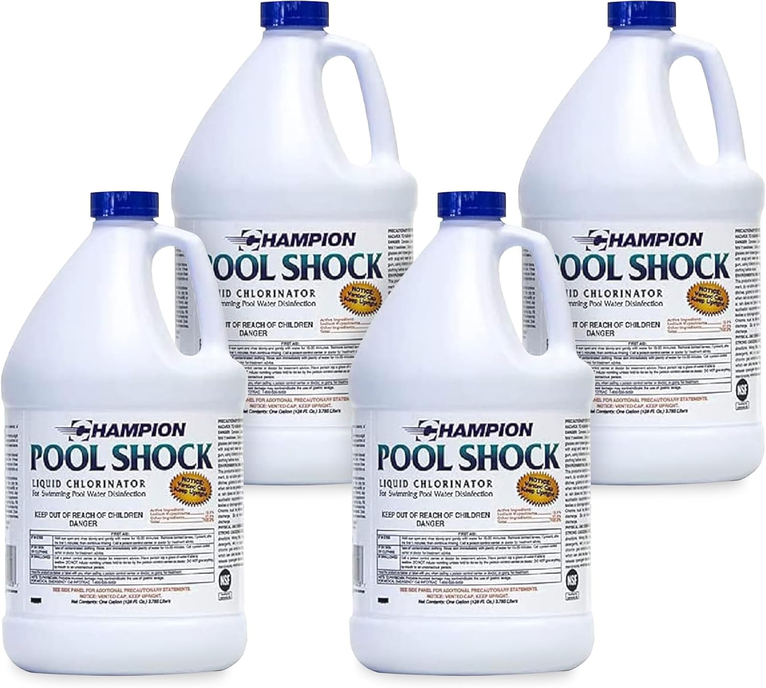 1. Liquid Chlorine (Sodium Hypochlorite 12.5%) - your sanitizer