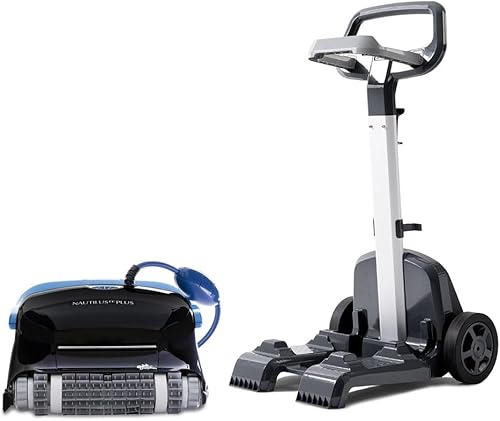 Dolphin Nautilus CC Plus Robotic Pool Vacuum Cleaner with Wi-Fi Control — Included Universal Caddy for No-Hassle Storage — Ideal for Above/In-Ground Pools up to 50 FT in Length