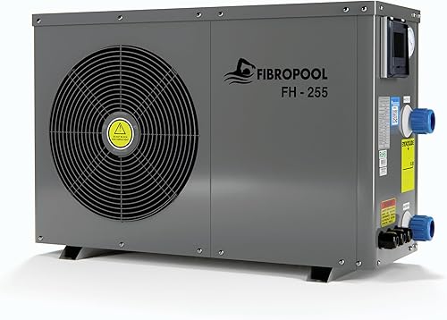 FibroPool Swimming Pool Heat Pump - FH255 55,000 BTU - for Above and inground Pools and Spas - High Efficiency, All Electric Heater - No Natural Gas or Propane Needed