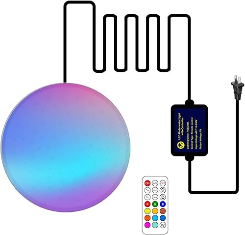 TOVEENEN 20W LED Pool Light for Above Ground Pool, Color Underwater Magnetic Pool Lights for Swimming Pool Lighting, Low Voltage Waterproof Pool Light